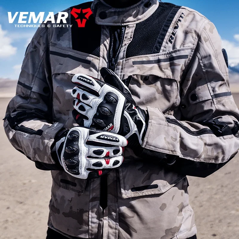 

Winter VEMAR VE-304 Men's Motorcycle Gloves Offroad Carbon Fiber Motocross Leather Riding Touch Screen Racing Perfection Luvas