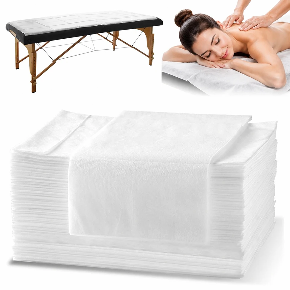 10/20PCS White Disposable Nonwoven Bed Covers Waterproof Sheet Protector for Massage Table Spa Beauty Salon Tattoo Supplies