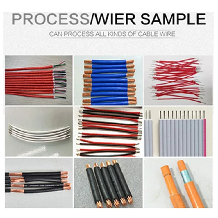 Electric Automatic Wire Cable Cutting And Stripping Machine Data Cable Making Cutter And Stripper Equipment Making Wire Cutting