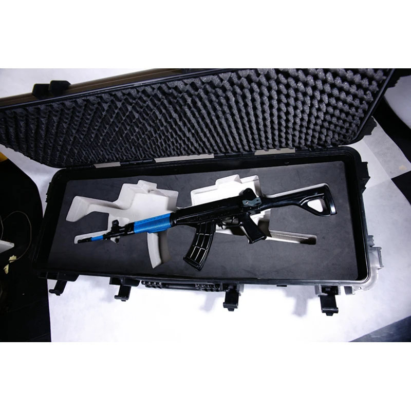 Waterproof Long Tool Case Impact Resistant Sealed Toolbox Photographic Equipment Camera Gun Storage With Pre-cut Foam