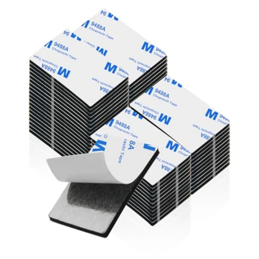 Double Sided Tape HeavyDuty, Double Sided Tape for Walls, 48Pcs 2 Sided Sticky Waterproof Pads, 1.96 * 1.18 Inch Super Strong R