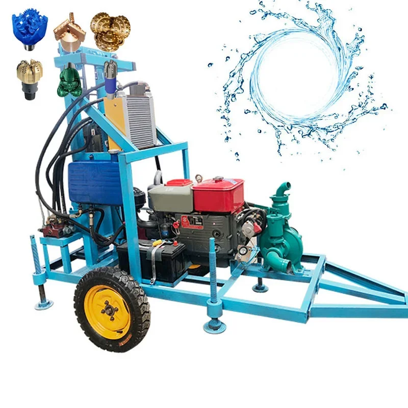 Core Bore Hole Drill Machines Concrete Truck Mounted Water Well Drilling Rig Portable Diesel Engine Water Well Drilling Rig