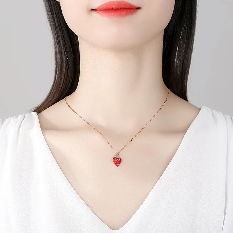 Collier Harvey en argent regardé 925 avec pendentif fruit unique, chaîne de cou, cadeau de bijoux idéal pour des amis ou une fille, livraison gratuite