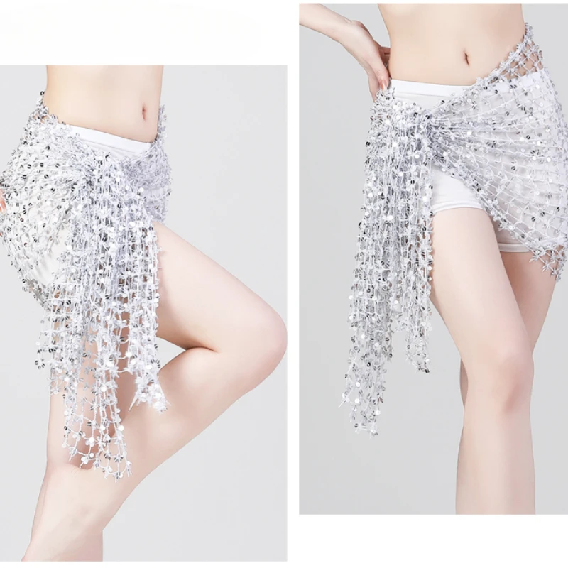 Belly Dance Hip Hollow  Scarf Wemen Scarf Dance Sequins Arabic Latin Hip Scarf Sexy Belly Dance Belt Wrap Skirt 12 Colors