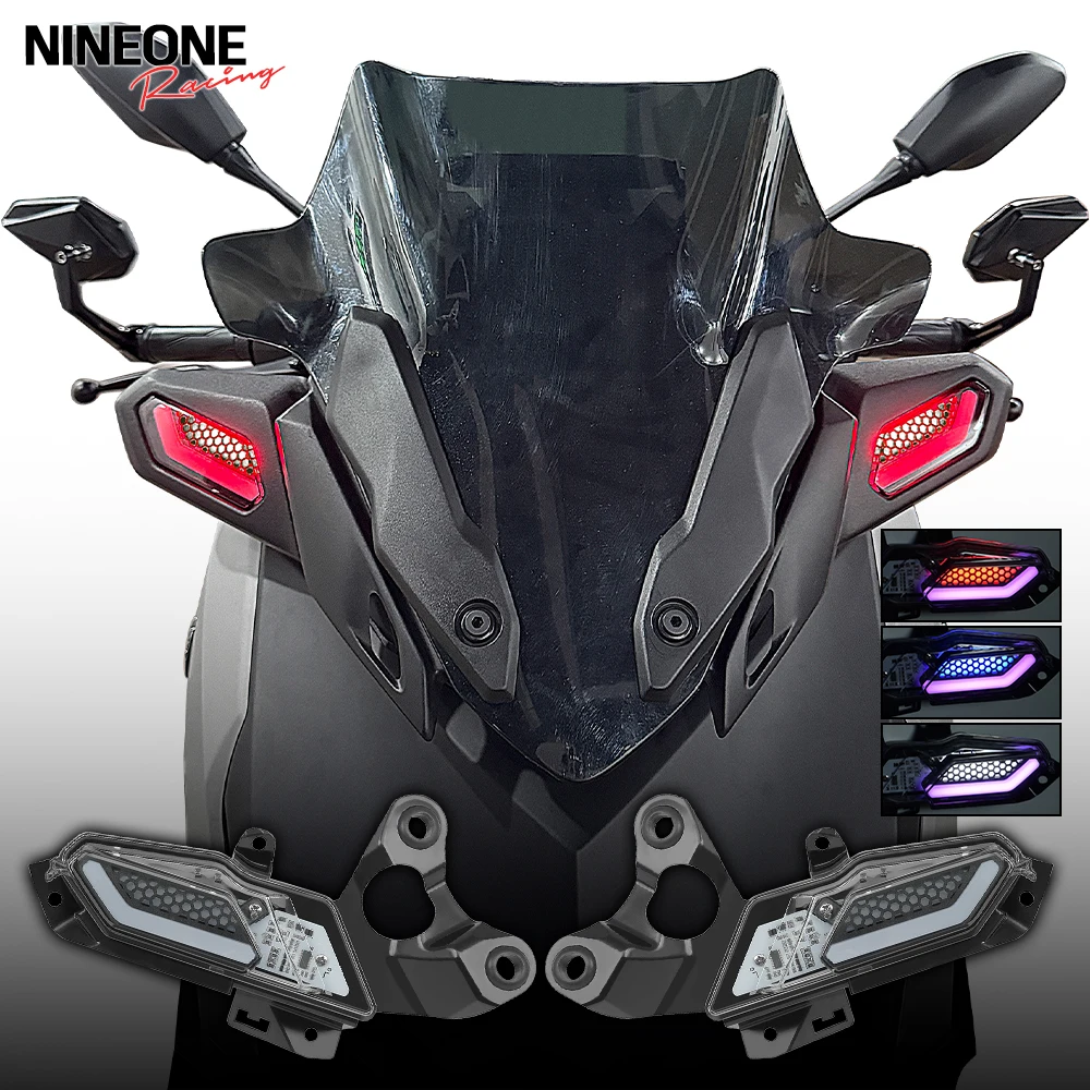 

For Honda XMAX 300 250 400 2023-2024 LED Variable Color Daytime Running Lights Front Turn Signals Blinker Indicator Flasher Lamp