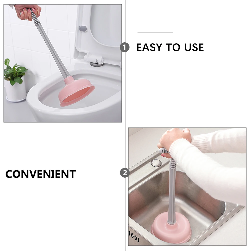 

2 Pcs Toilet Plunger Pipe Cleaner Suction Sticks Mold Sewer Accessories Bathroom Kitchen Clogging Solvers Premium Materials