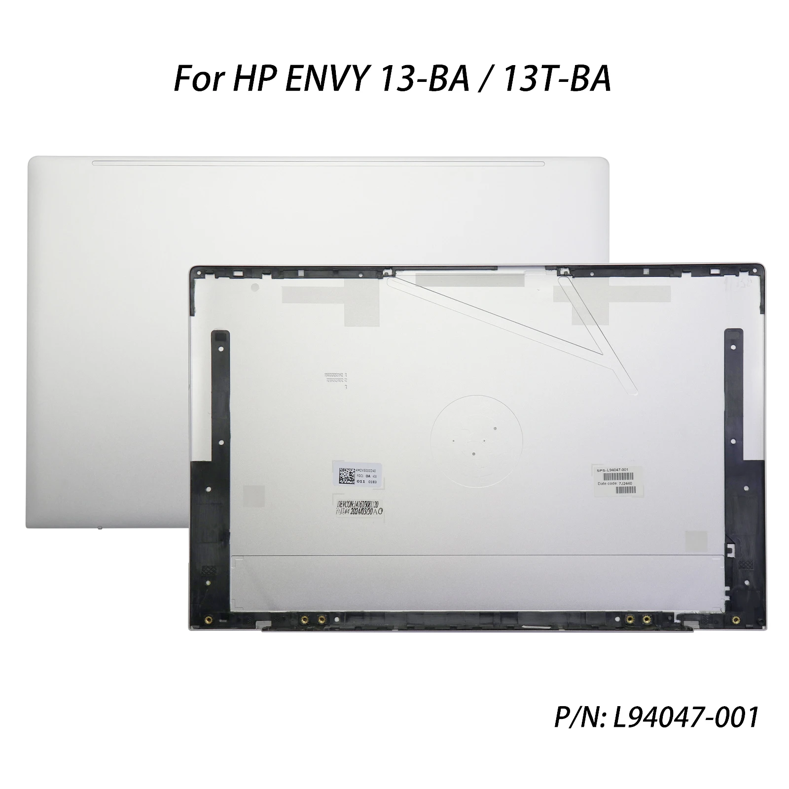 New LCD Back Cover Top Lid For HP ENVY 13-BA 13T-BA Silver L94047-001