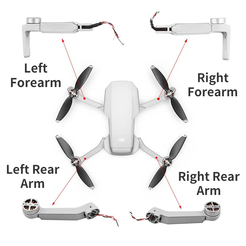 Original DJI Mavic Mini Arms Body Shell Middle Frame Bottom Shell Upper Cover Mavic Mini Replacement Repair Spare Parts