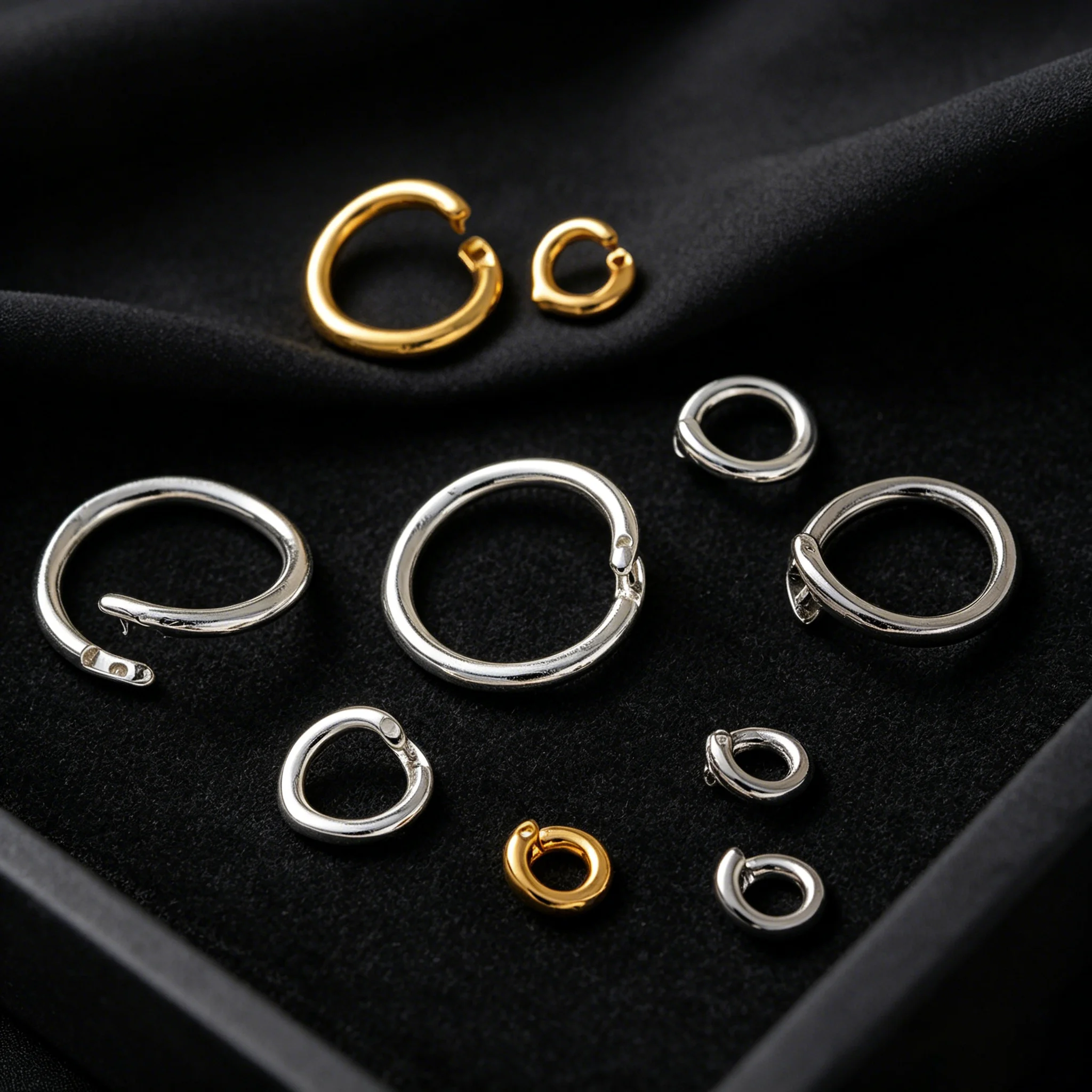 10 Stück 20 Stück 18K vergoldete Messing-Spaltringe, offene Biegeringe, Verbinder für Halsketten, Armbänder, Schmuckherstellung, Zubehör, Komponenten – Detail 4