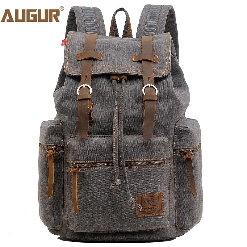 

Vintage Laptop Backpack Man School Bookbag Canvas Daypack College Mochila Masculina Work Sac À Dos Homme Outdoor Travel Rucksack