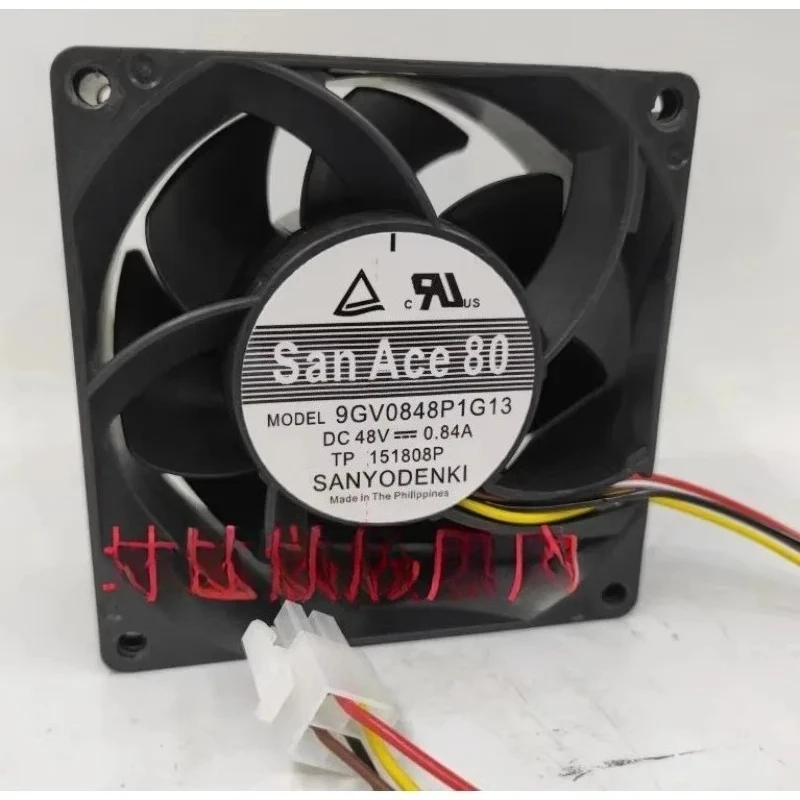 Original CPU Cooler Fan for Sanyo 9GV0848P1G13 8038 48V 0.84A 4-wire PWM Cooling Fan 80*80*38MM