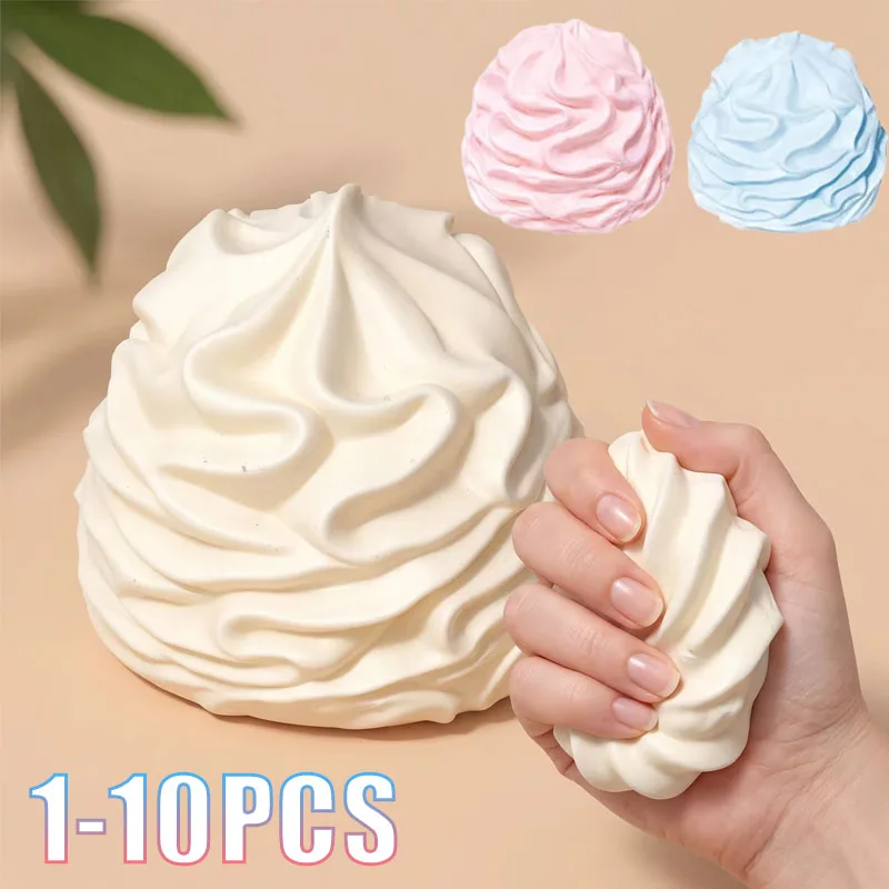 1-10pcs Cream Roll Slow Rising Squishy Stress Relief Soft Squeeze Fidget Sensory Decompression for Home Office Desk Adult Kid
