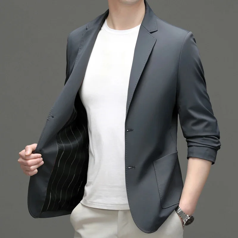 Luxury High-End Suit Men's Business Casual Jacket Spring and Autumn Thin Korean Slim Fit