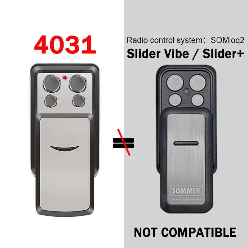 NEW SOMMER 4031 TX08-868-4 Garage Door Remote Control 868.8MHz Rolling Code SOMMER 4020 TX03-868-4 Handheld Transmitter