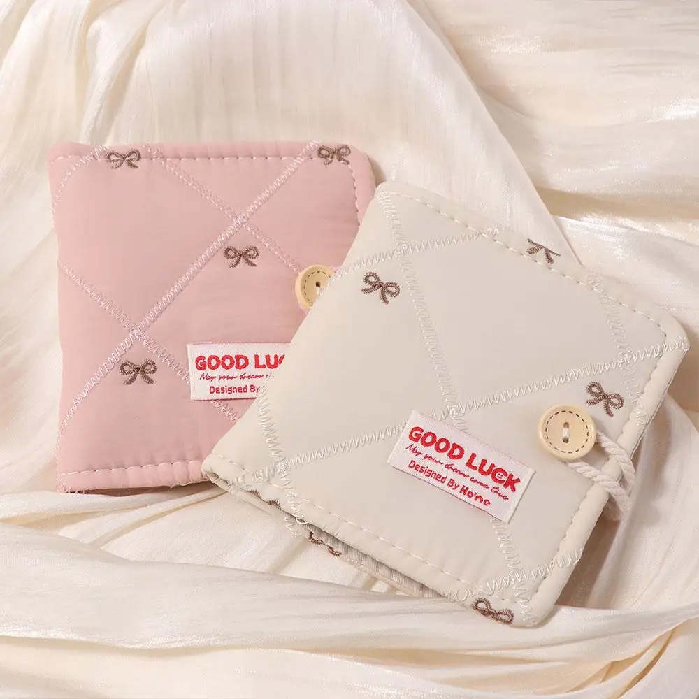 

Soft Embroidered Photocard Holder Cloth 3in ID Photo Photocard Frame Korean Style Bow Card Protective Case School Stationery