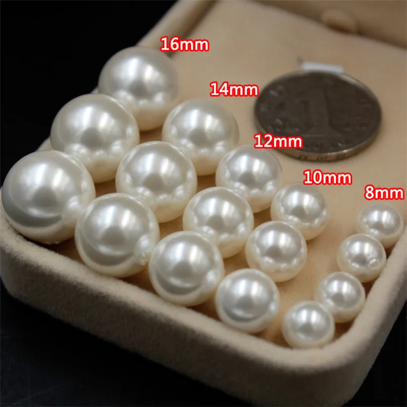 Natural White Shell Pearl Round Loose Beads For Jewelry Making Choker Making DIY Bracelet Jewellery 2/3/4/6/8/mm Wholesale