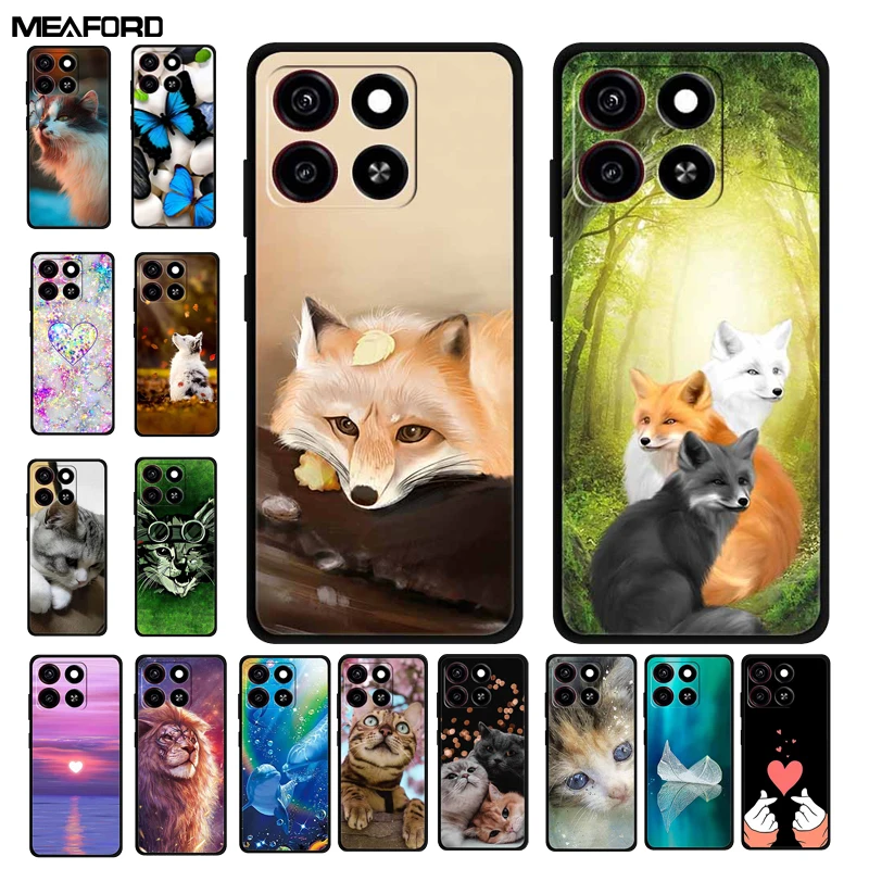 For ZTE Blade A35 Case Coque A55 Animal Black TPU Soft Silicone Back Cover for ZTE Blade A55 Funda Para BladeA35 2024 Phone Case