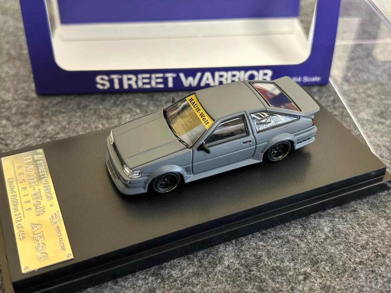 GB SW 1:64 JDM Grau AE86 Levin RWB Widebody Sportmodell Diecast Sammelauto