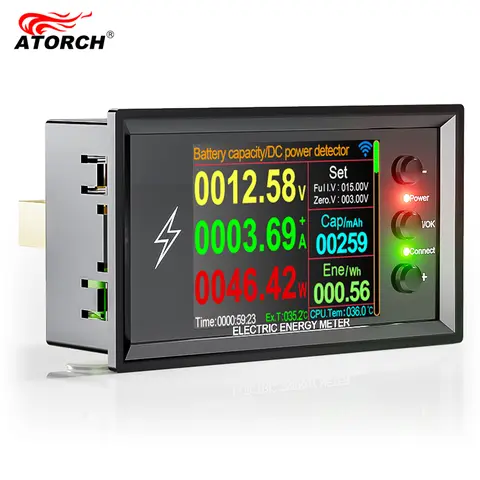DT20W 0-420V Tuya WiFi Smart litiumbatterikapacitetsdetekteringstestare DC digital display strömspänning Coulomb-effektmätare 8 best sales voltmeter wifi - №3