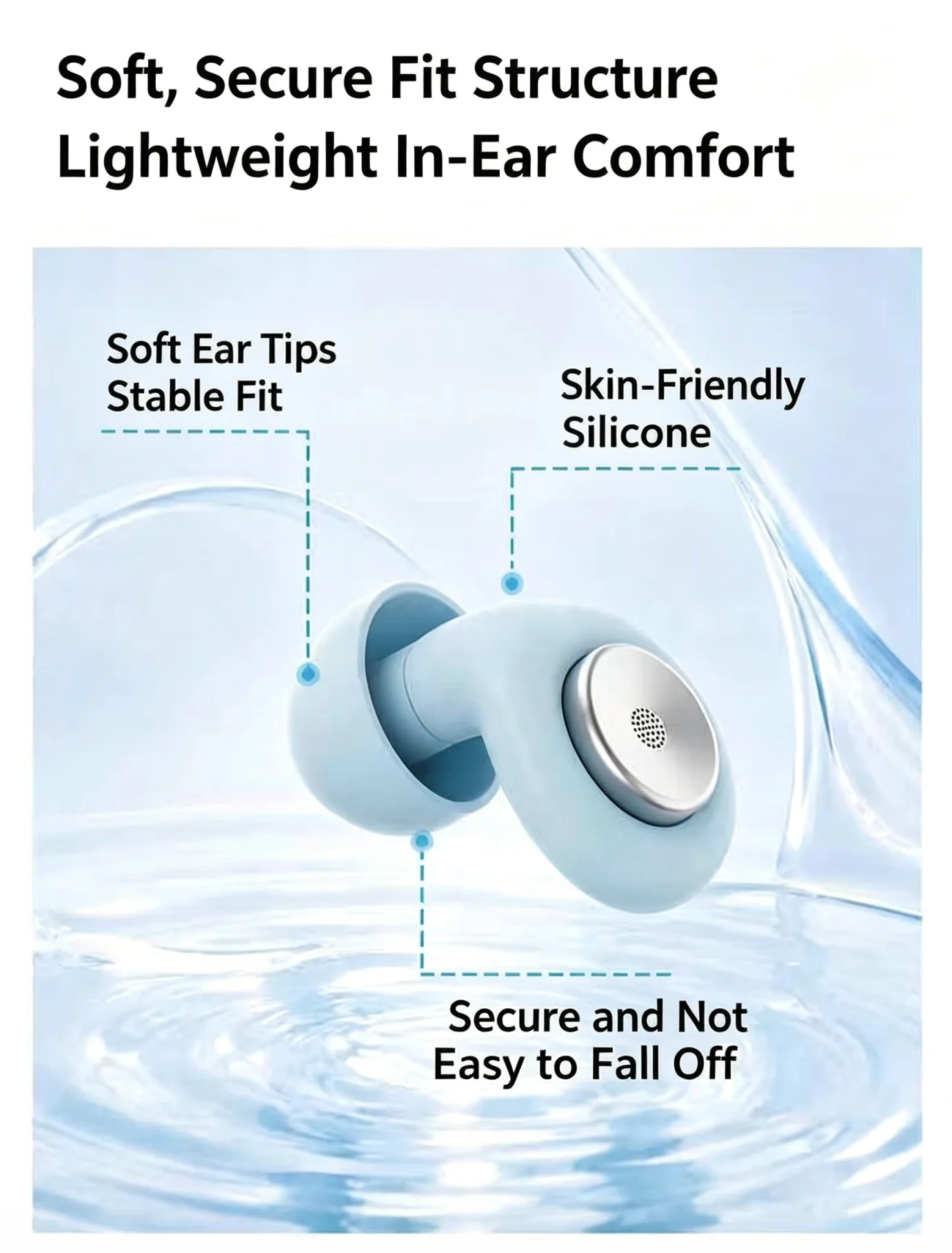 HT001-2-Soft Silicone Earplugs for Noise Reduction, Effectively Block Noise for Better Sleep and Daily-Use Scenarios.