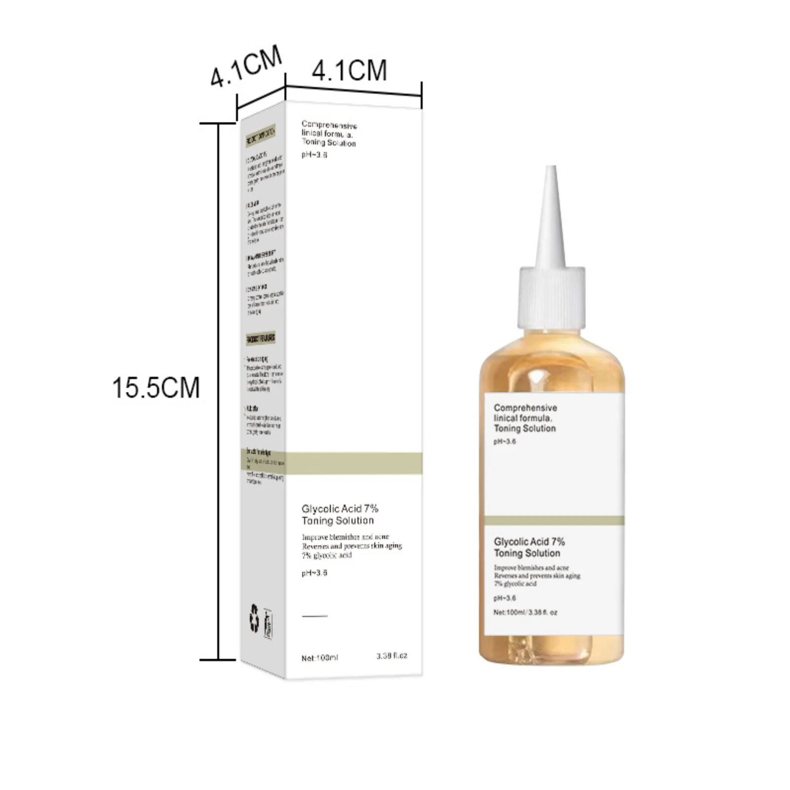 100ml Tonico ringiovanente agli acidi della frutta Rimozione dell'acne Segni Rimozione dell'acne a bocca chiusa Lozione ringiovanente idratante per la pelle