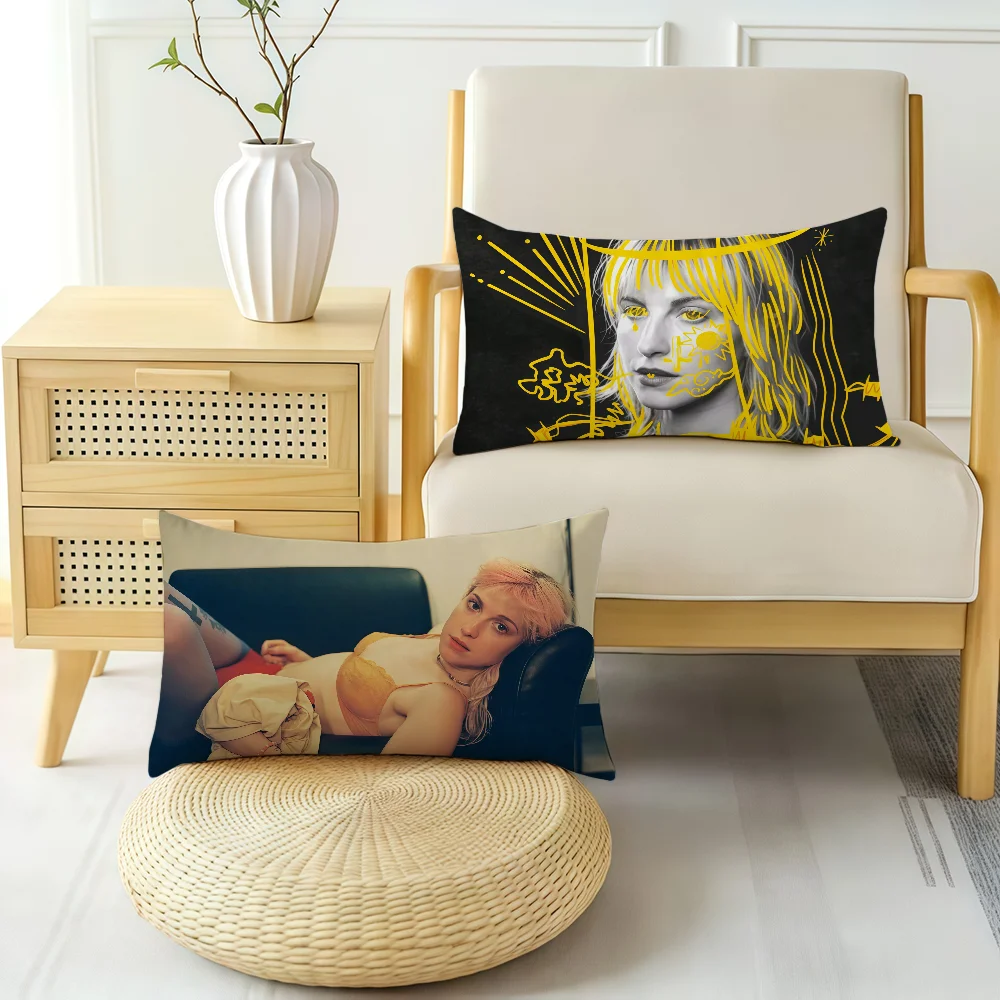 H-Hayley Williams Singer cushion cover Hit Product Home Sofa living Room Double-sided Soft Decorative Pillow Cover