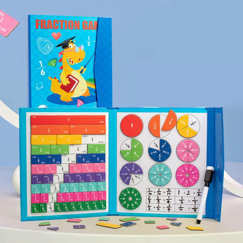 Magnetic Fraction Demonstration Book, Magnetic Fraction Tiles, Fractions Manipulatives, Score Disk Demonstrator