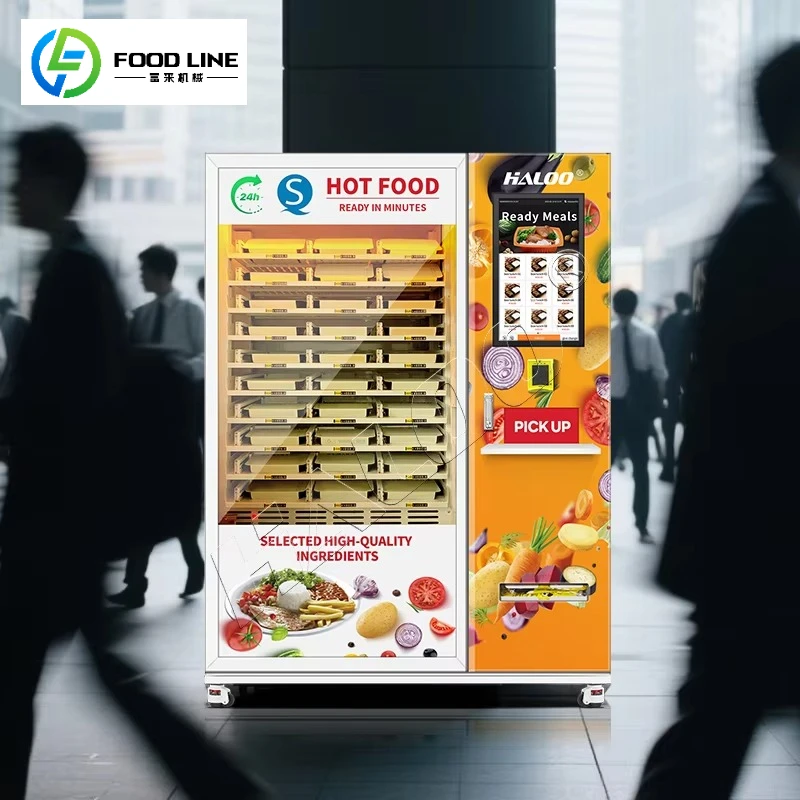 تخصيص جودة عالية 22 بوصة تعمل باللمس شاشة LED آلة بيع آلة بيع الأطعمة الساخنة الميكروويف للاستخدام المكتبي