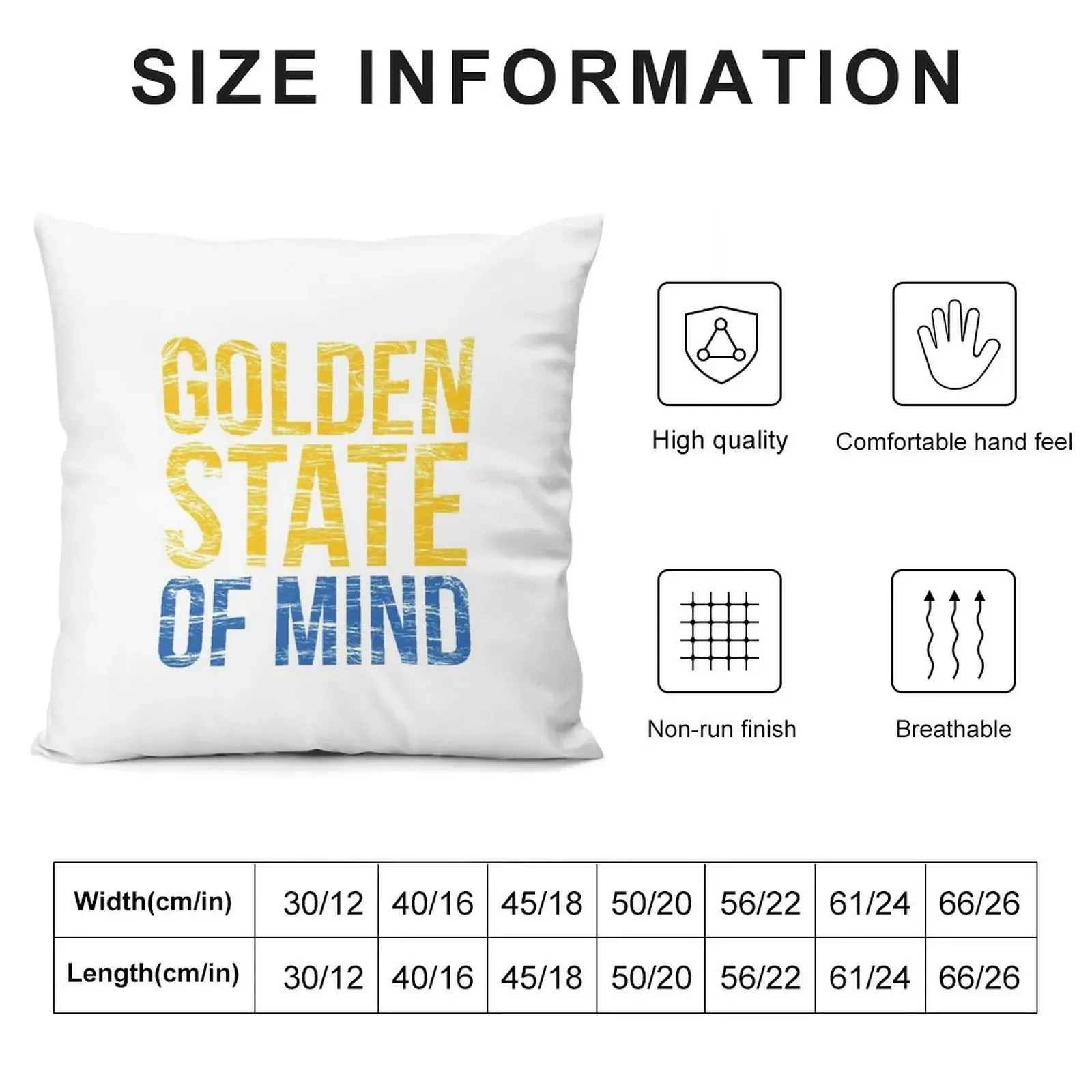 Golden State of Mind Throw Pillow Cushions Pillowcase Cushion pillow