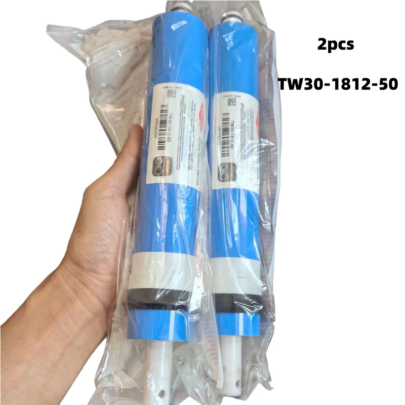 Filtro purificador de agua de 50 GPD, 2 uds., para membrana de ósmosis inversa Dow Filmtec TW30-1812-50, membrana RO, repuesto de ósmosis inversa