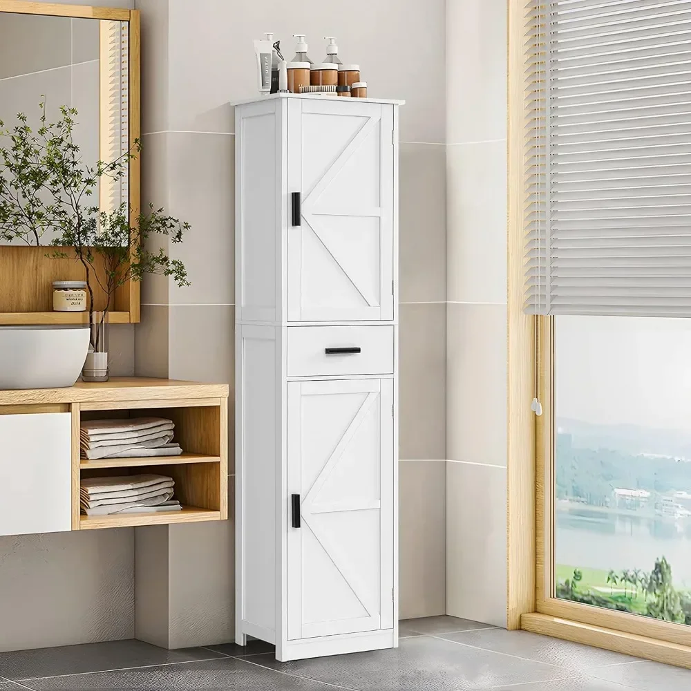 

for Bathroom Storage Cabinet With 2 Doors & 1 Drawer Kitchen Living Room Furniture Home