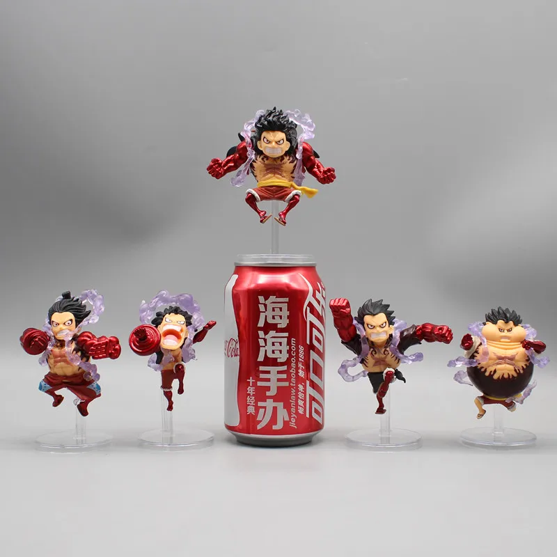 One Piece 10cm Gk Wcf Four Speed Bouncing Person Luffy Anime Figure Model Toy Holiday Birthday Gifts Decoration Collectible