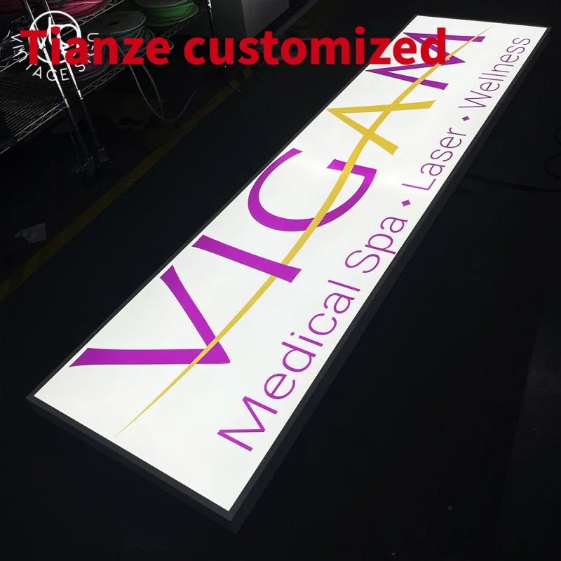 

(Customized) stainless steel long light box shop front advertising light box outdoor waterproof sign