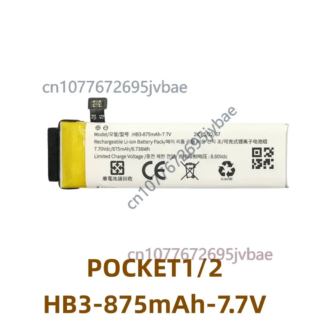 HB3 -875MAH-7.7V Replacement Battery For DJI Osmo Pocket 1 Pocket II Pocket 2 3 2ICP5/22/67 BHX212-1300-7.7 Camera Accessories