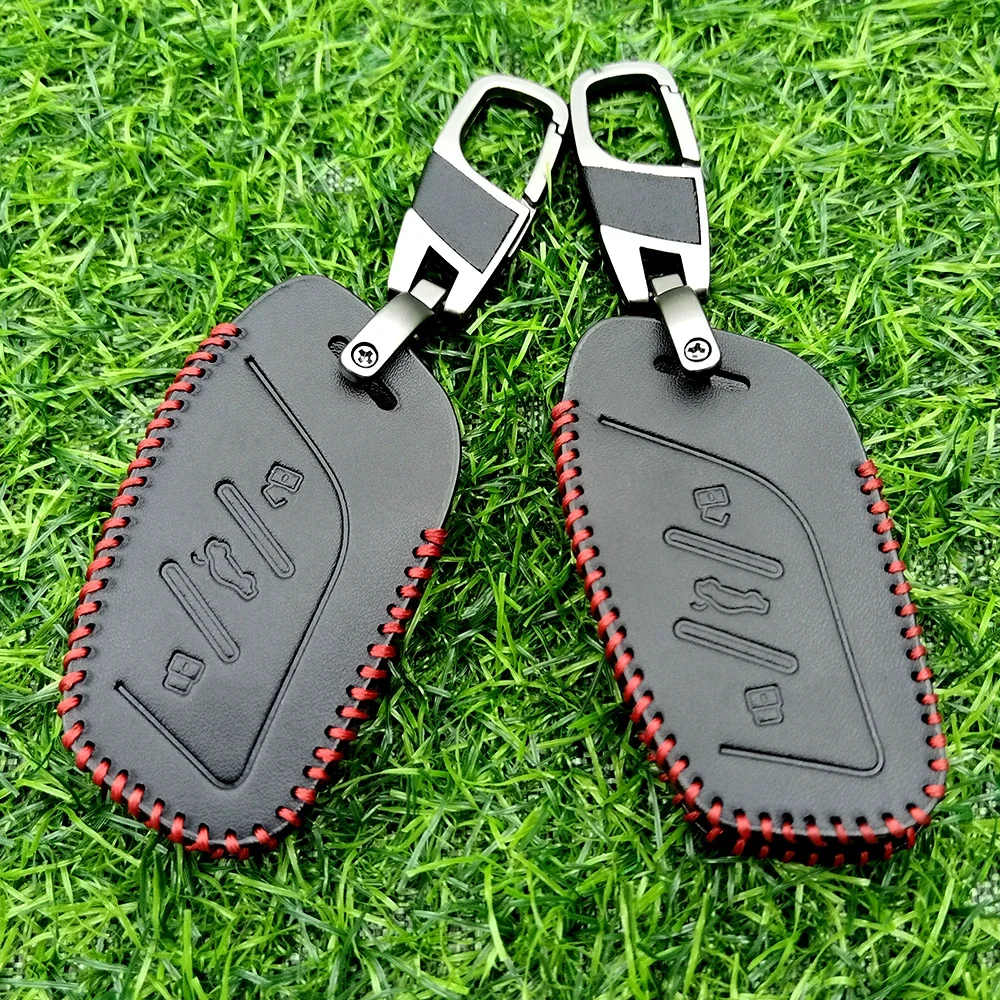 

3 Buttons Leather Fob Key Cover Case For MG 4 2023 Mg4 Ev MG HS GT ZS EV ZX MG5 MG6 for Roewe RX3 RX5 RX8 ERX5 I6 I5