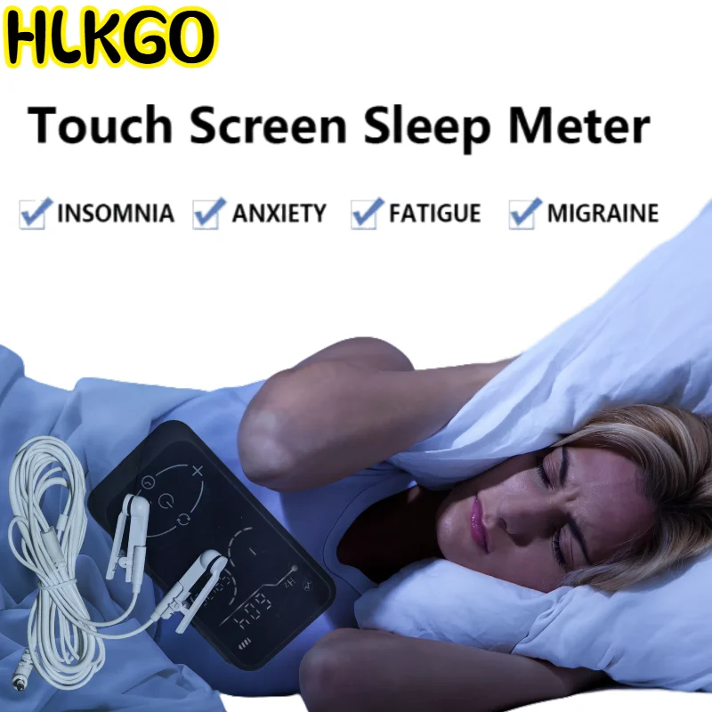 HLKGO Advanced CES 2.0 Cranial Electrotherapy Device, Sleep Aid Apparatus for Chronic Insomnia Migraine No Side Effect