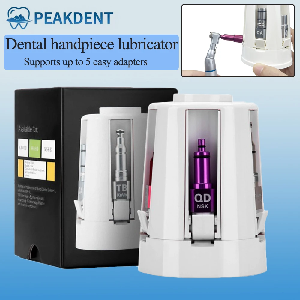 

Dental Handpiece Cleaning Oil Lubricator With 5 Style Connector Portable Maintenance Tools