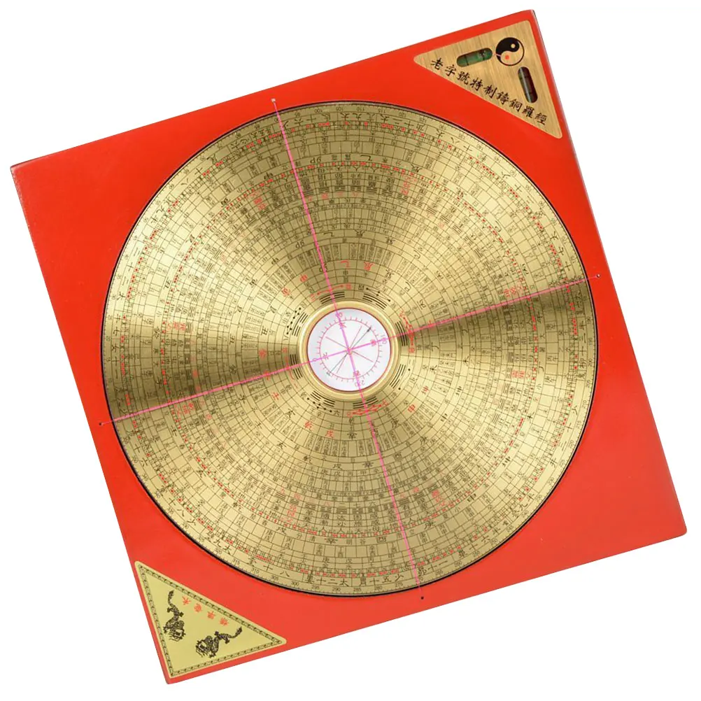 

Chinese Copper Compass 6 Inch Yellow Face Vintage Portable For Camping Hiking Small Garden Decor Brass Gift