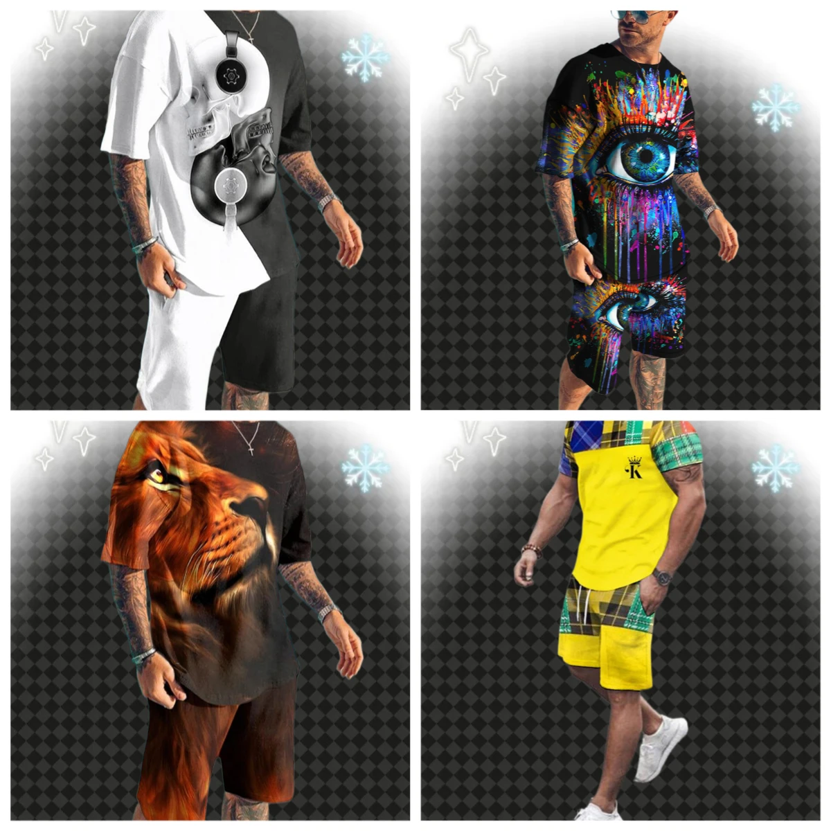 

2025/26 New Men's Sportswear Trend Men Sets Tracksuits Clothing Casual Shorts+tshirts Set Sweat Suits Summer Tracksuit Men Sets