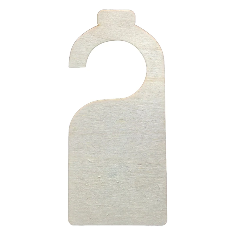 40PCS Unfinished Wood Door Sign Blank Wooden Hanger Plaque DIY Craft Project Message Notes Memo Board Door Knob Sign