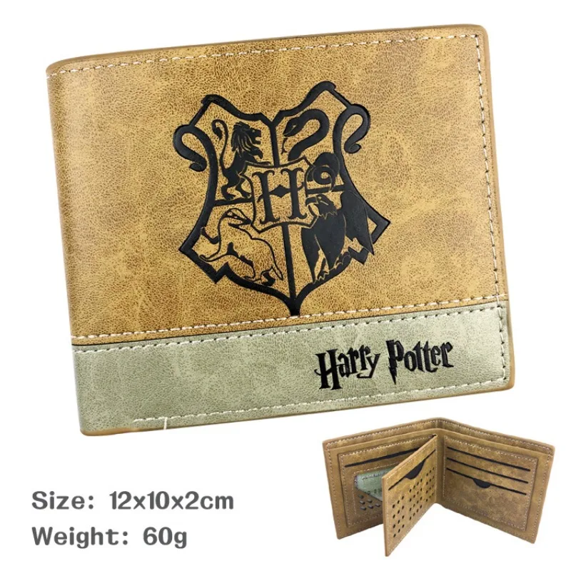 

Harryed Fate Pottered 3D Full Color Patterned Wallet for Movie Peripherals Emblem Leather Wallet