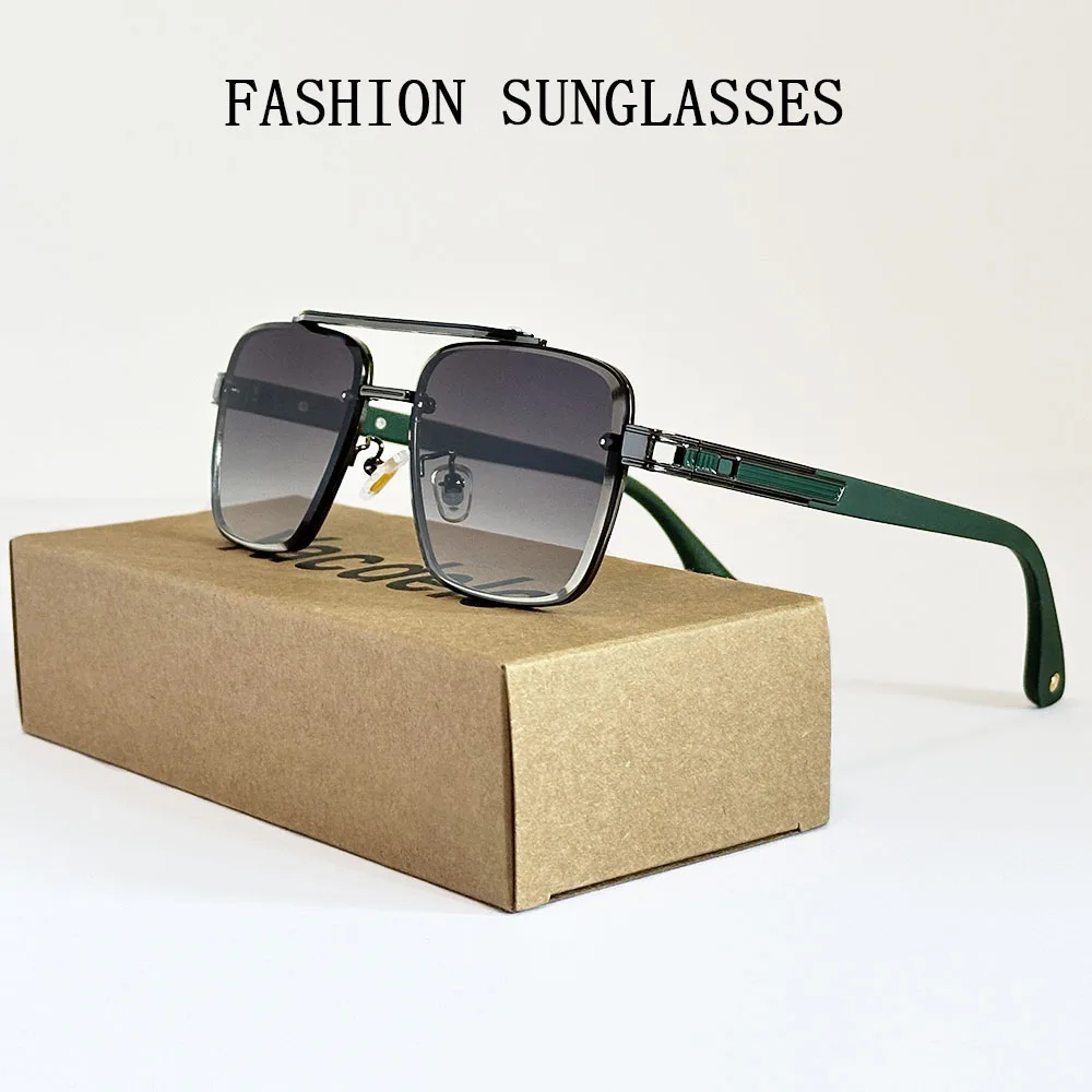 Vintage Sunglasses For Men Square Rimless Sunglasses Women 2025 Luxury Fashion Glasses Gafas De Sol Hombre Lunette Soleil Femme