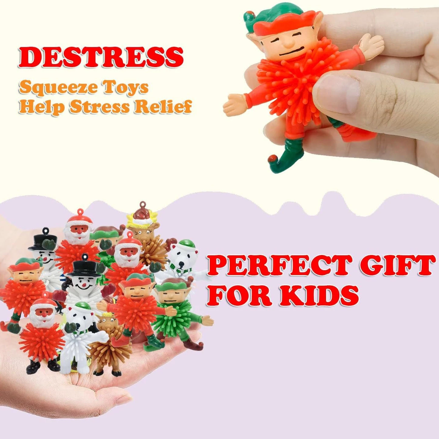 New Christmas Gift Key Chain Ring Stamp Santa Claus Christmas Tree Snowman Power Car Key Chain Glasses Magic Cube Christmas Toy