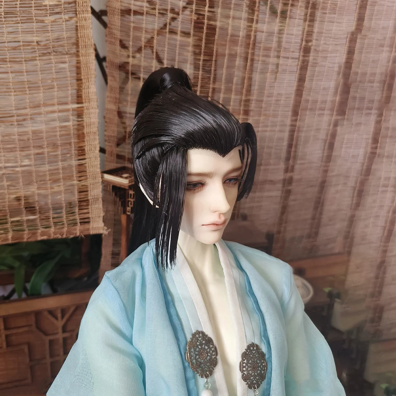 

1/4 1/3 Ancient Costume BJD Doll Wig Hanfu Style Retro Long Hair Samurai Wigs For BJD/SD MSD SD13 SSDF Uncle Accessories C1977