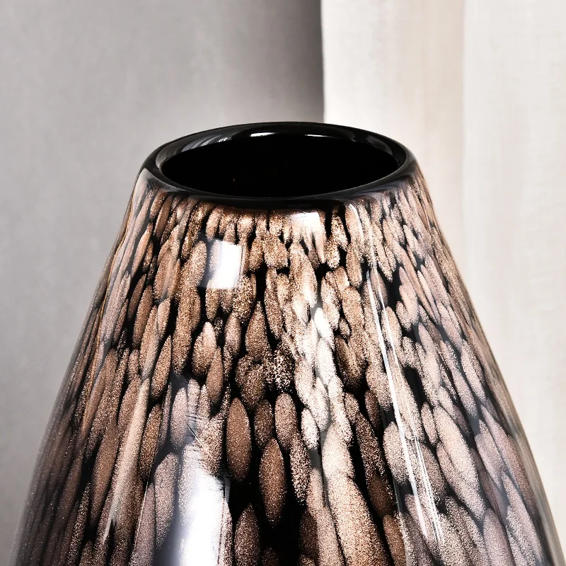 European Luxury Glass Vase Modern Art Dried Flower Arranger Gradient Sample Room Decorative And Crafts Display