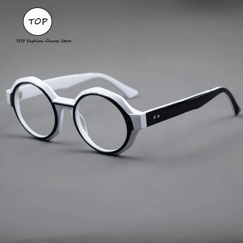 

New Product 2025 Fashionable Acetate Fiber Polygonal Men's Glasses Frame Retro Women's Glasses Frame Suitable for Myopia