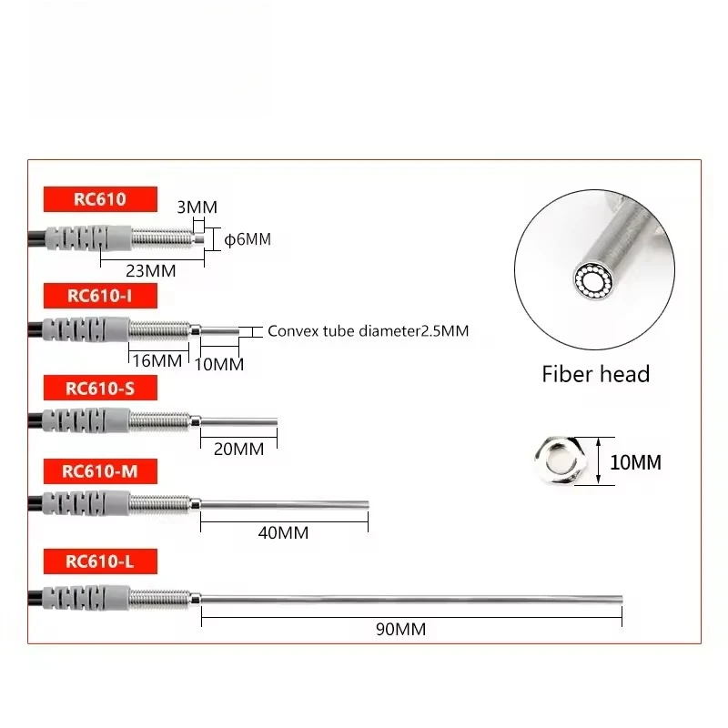 High Quality Fiber Optic Sensor Digital Npn Pnp Fiber Optic Sensor Economy M4 Coaxial Diffusion Optical Cable Sensor