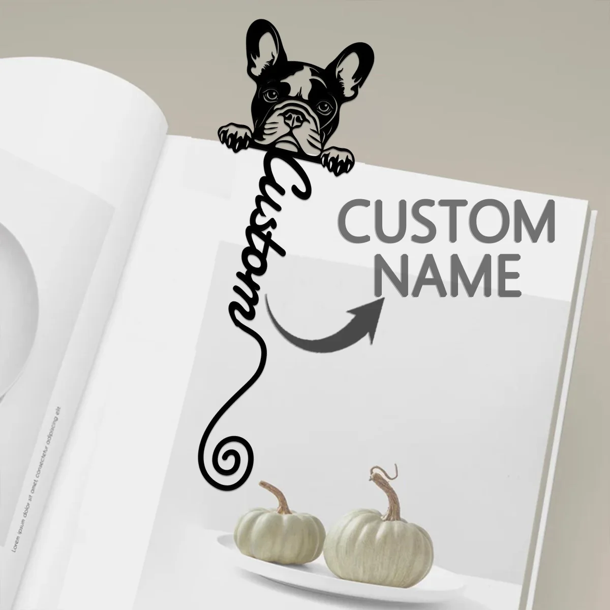 Custom Lucky Dog Bookmark, Book Lover Gift, French Bulldog Version Bookmark, Back To School Gift, Teacher Gift, Unique Bookmark