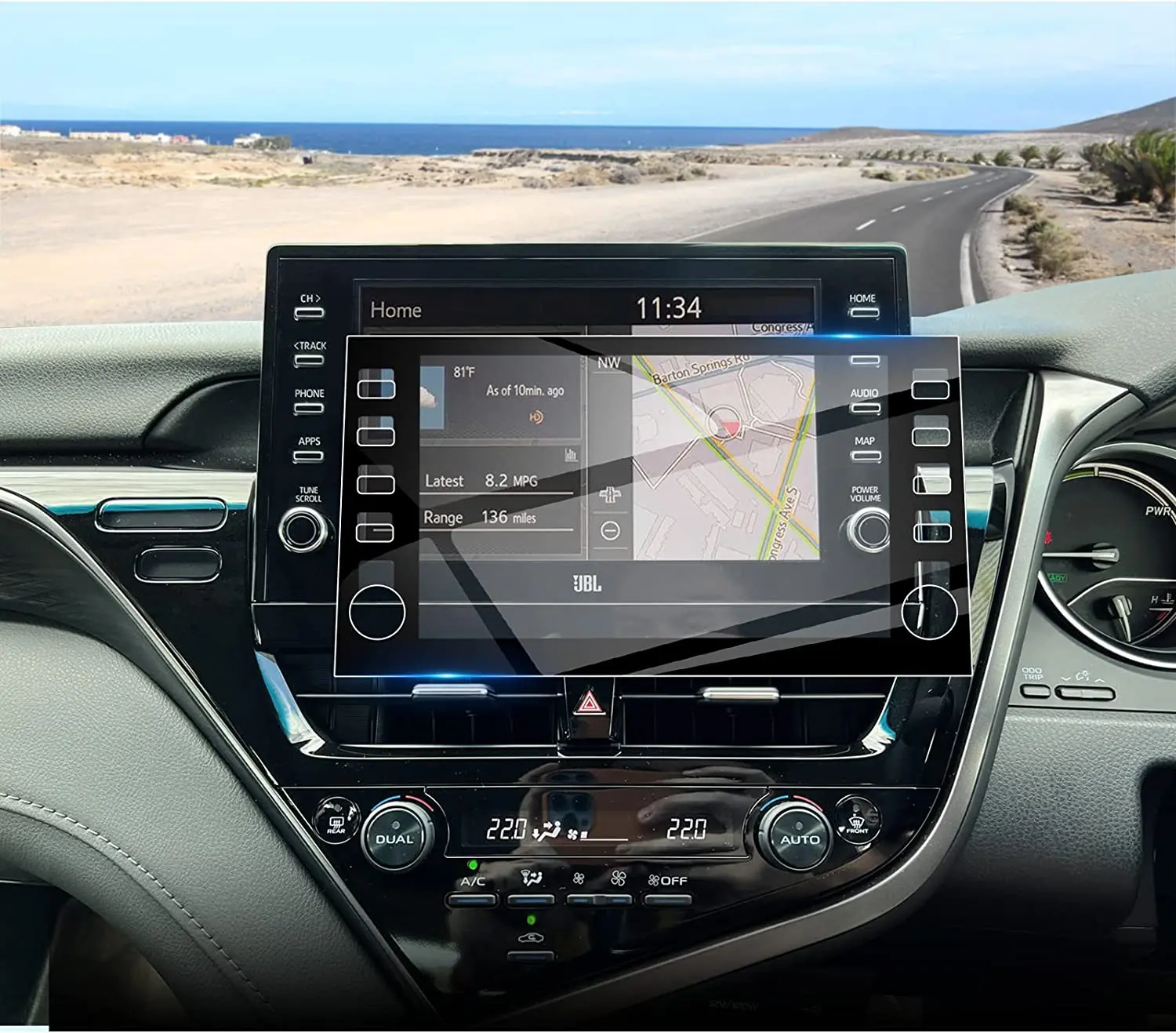 Ochronne szkło hartowane na ekran film dla Toyota Camry 2021 2022 2023 9 cal samochodów radio nawigacji GPS wyposażenie wnętrz