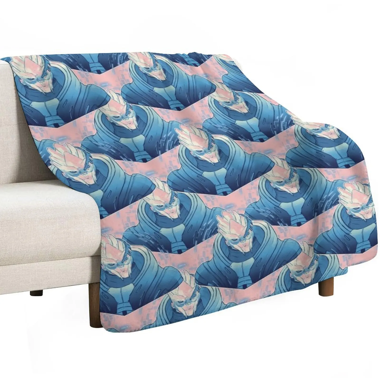Garrus Vakarian Throw Blanket Camping manga Luxury Designer Sofa Quilt For Baby Softest Blankets